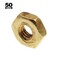 Prime-Line Machine Screw Hex Nuts, No 2-56, Solid Brass, PK50 9073907 - alternate 2